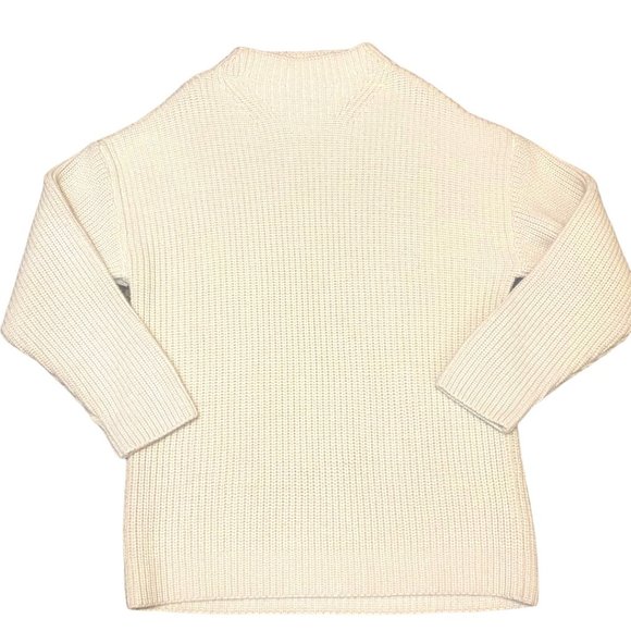 ZARA Creamy Tan Oversized Chunky Knit High Collared Sweater / Dress | XL - Picture 2 of 9